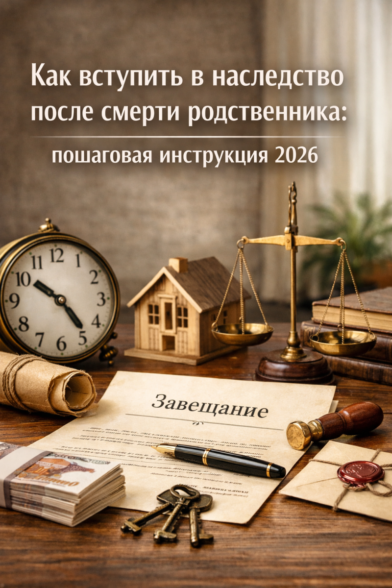 Как вступить в наследство после смерти родственника: пошаговая инструкция 2026