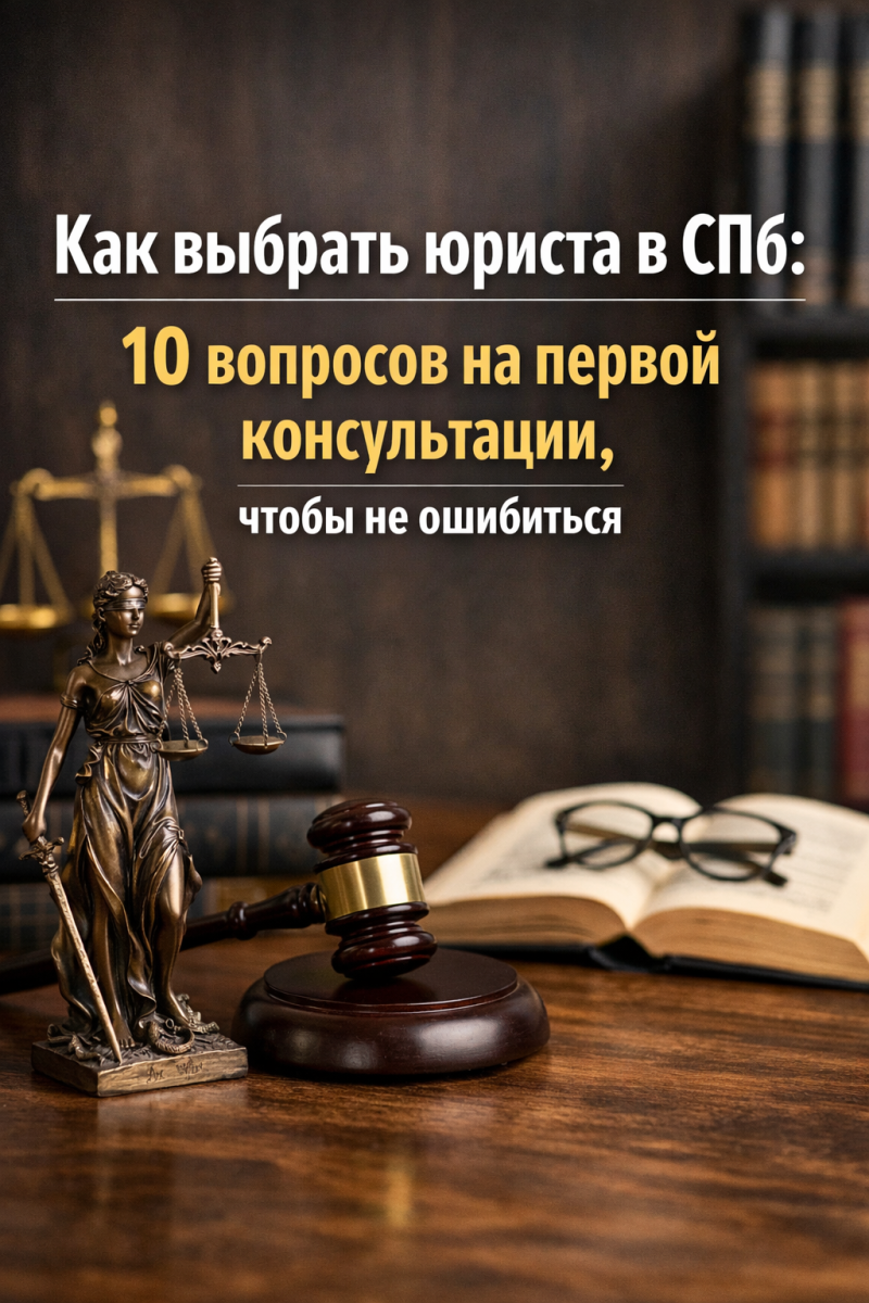 Как выбрать юриста в СПб: 10 вопросов на первой консультации, чтобы не ошибиться