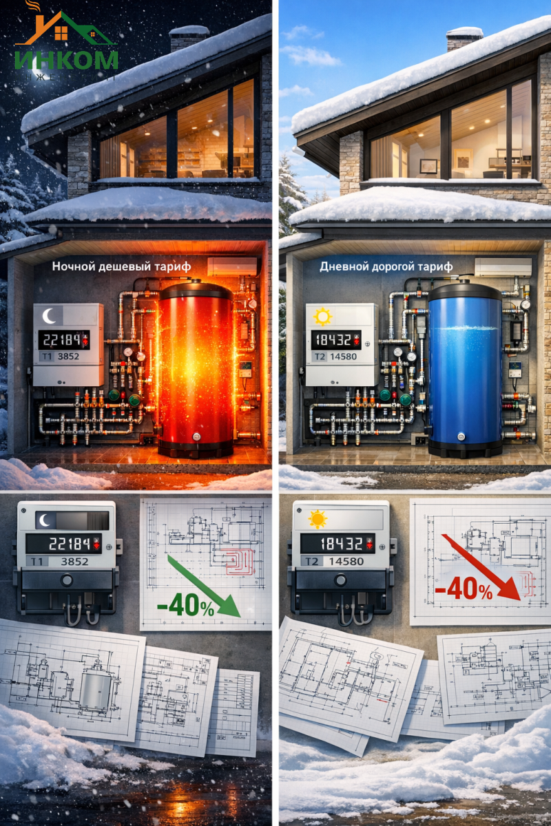 Как снизить расходы на отопление на 40%: реальный кейс с буферной ёмкостью