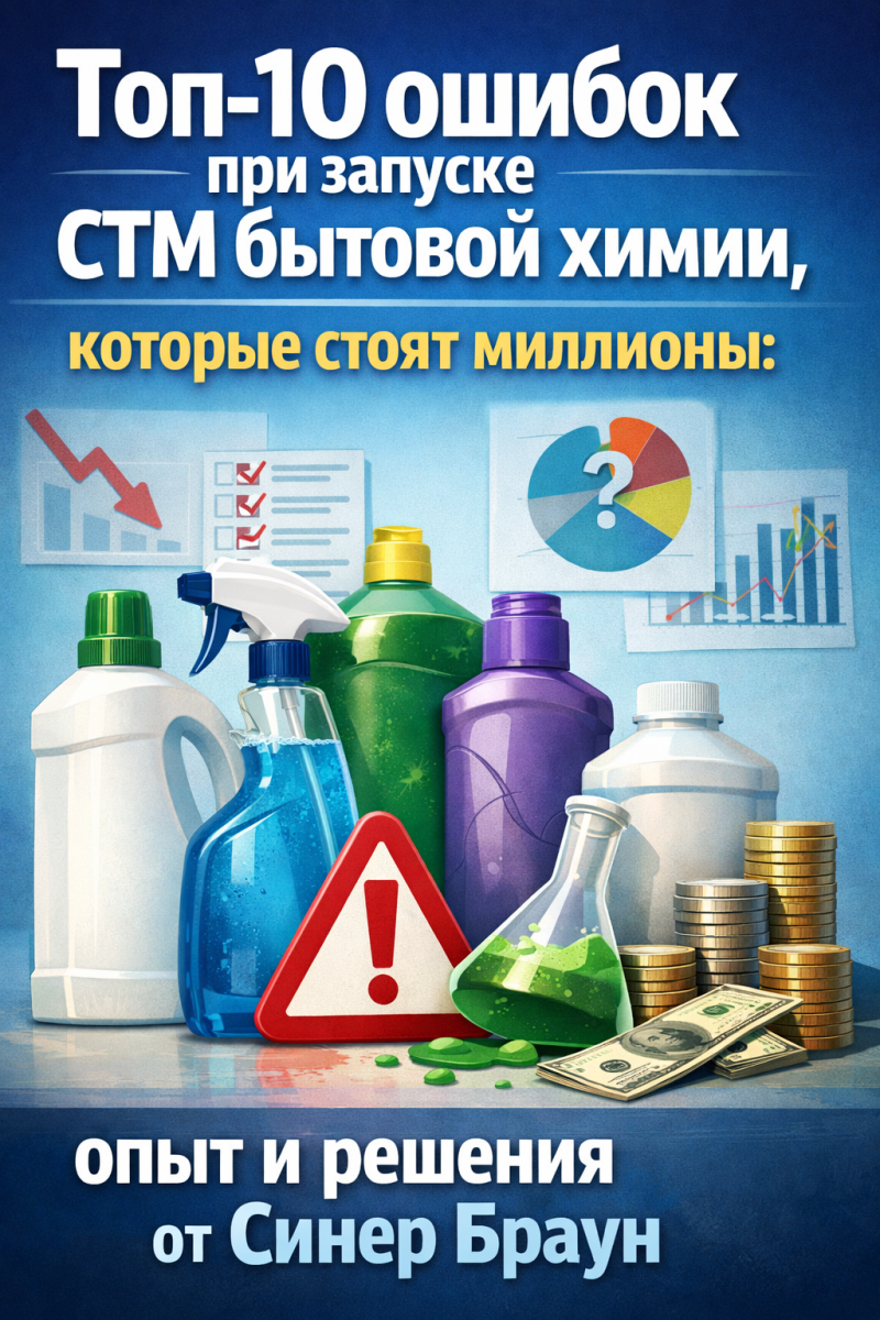 Топ-10 ошибок при запуске СТМ бытовой химии, которые стоят миллионы: опыт и решения от Синер Браун