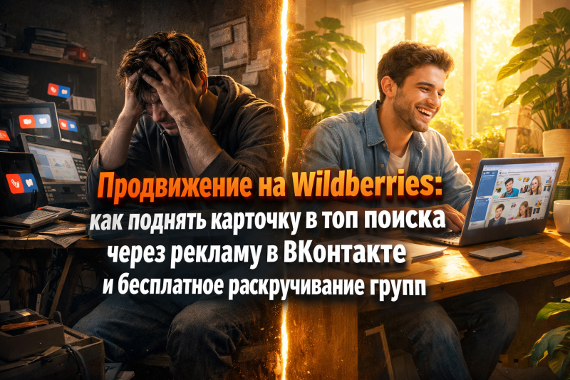 Продвижение на Wildberries: как поднять карточку в топ поиска через рекламу в ВКонтакте и бесплатное раскручивание групп