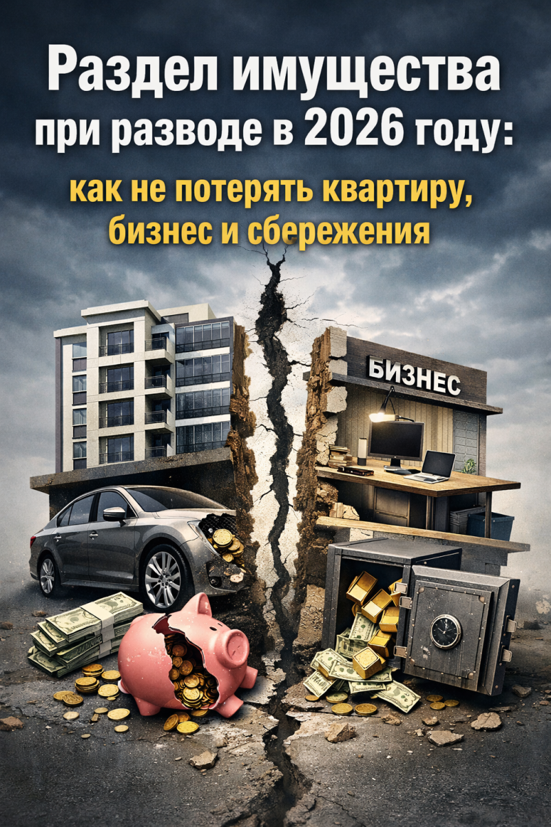 Раздел имущества при разводе в 2026 году: как не потерять квартиру, бизнес и сбережения