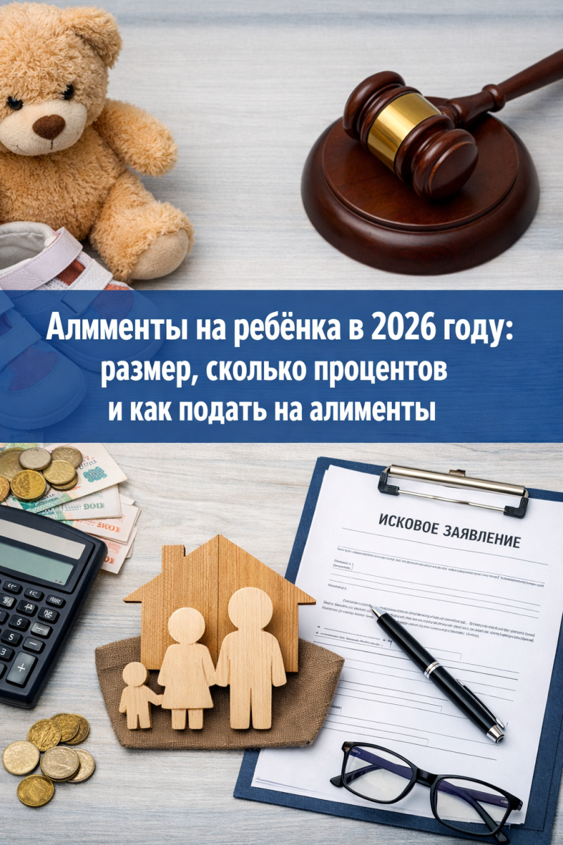 Алименты на ребёнка в 2026 году: размер, сколько процентов и как подать на алименты