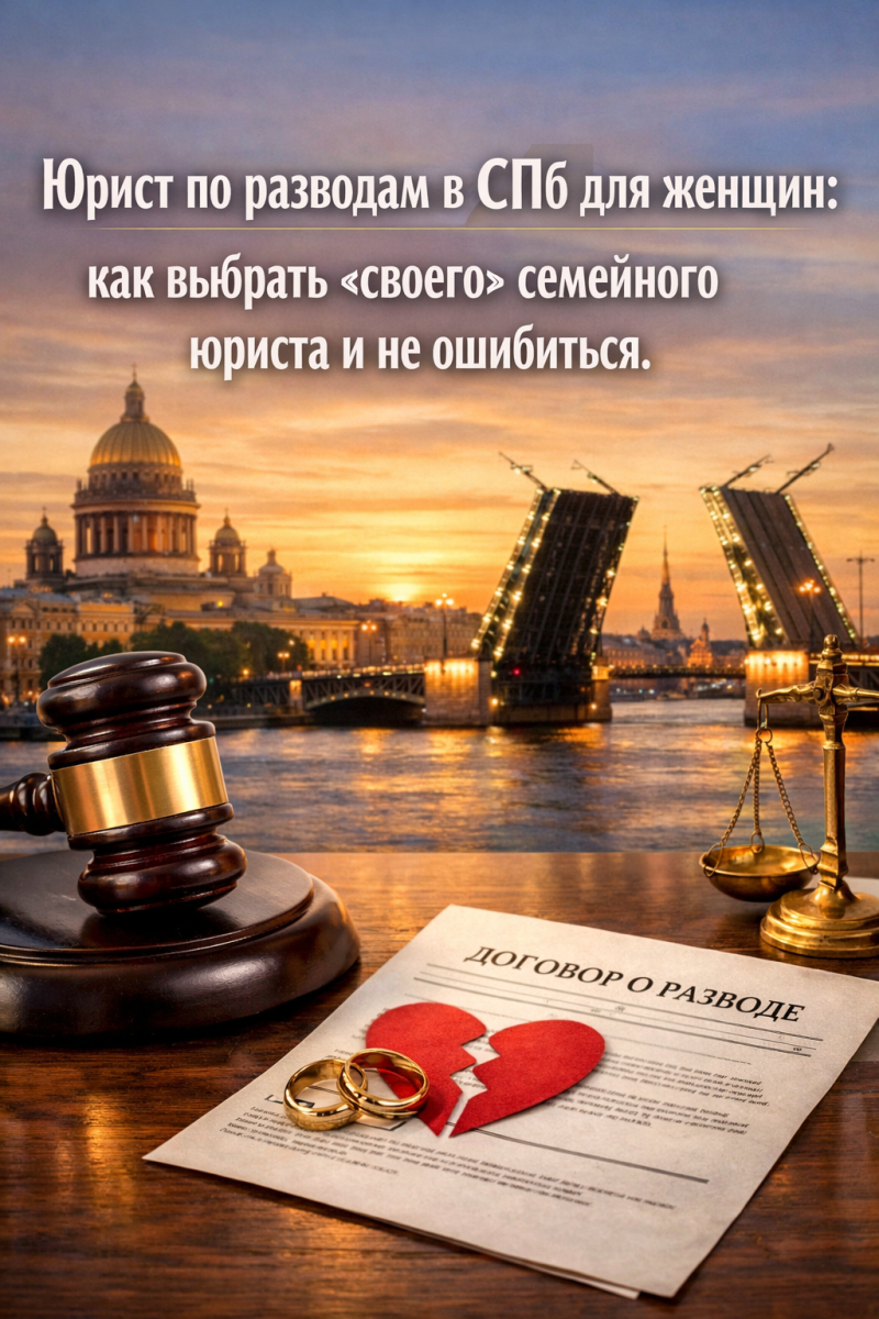 Юрист по разводам в СПб для женщин: как выбрать «своего» семейного юриста и не ошибиться