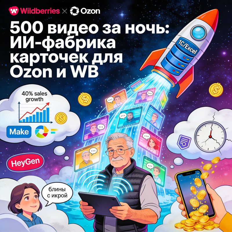 ИИ-Видео: массовая генерация карточек товара через Make + HeyGen