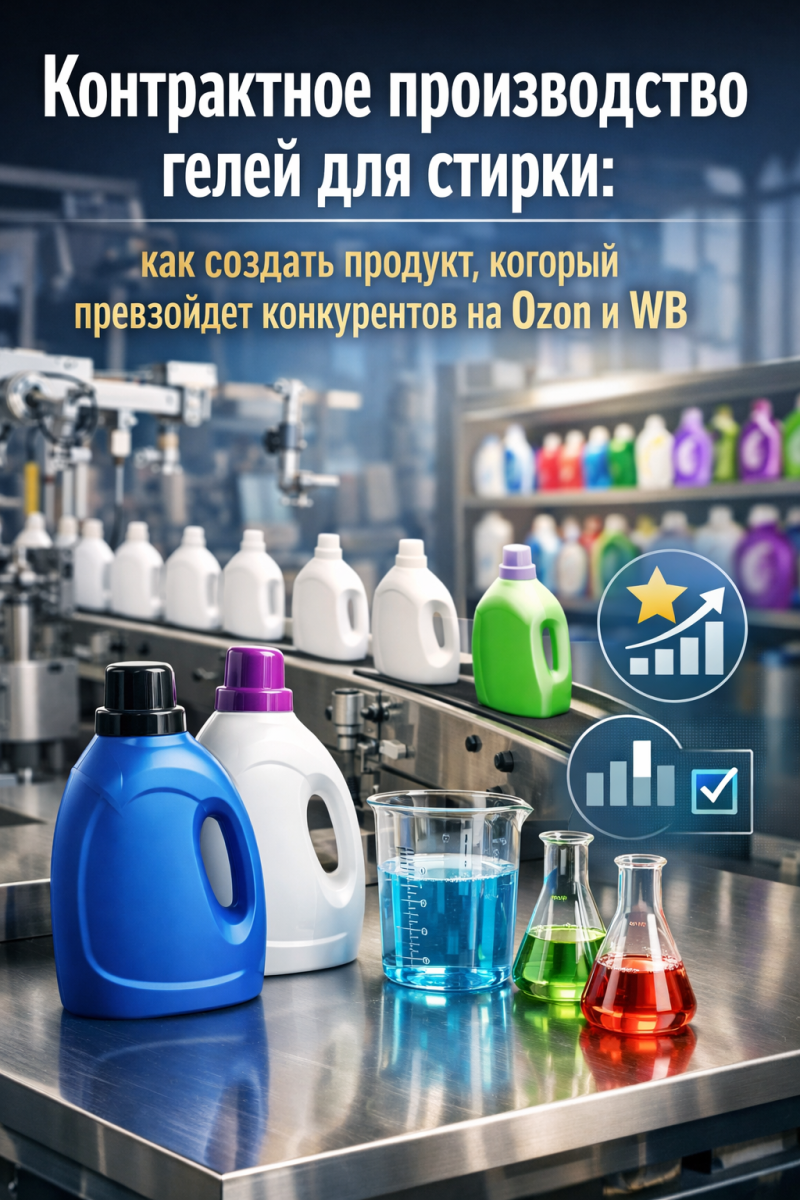 Контрактное производство гелей для стирки: как создать продукт, который превзойдет конкурентов на Ozon и WB