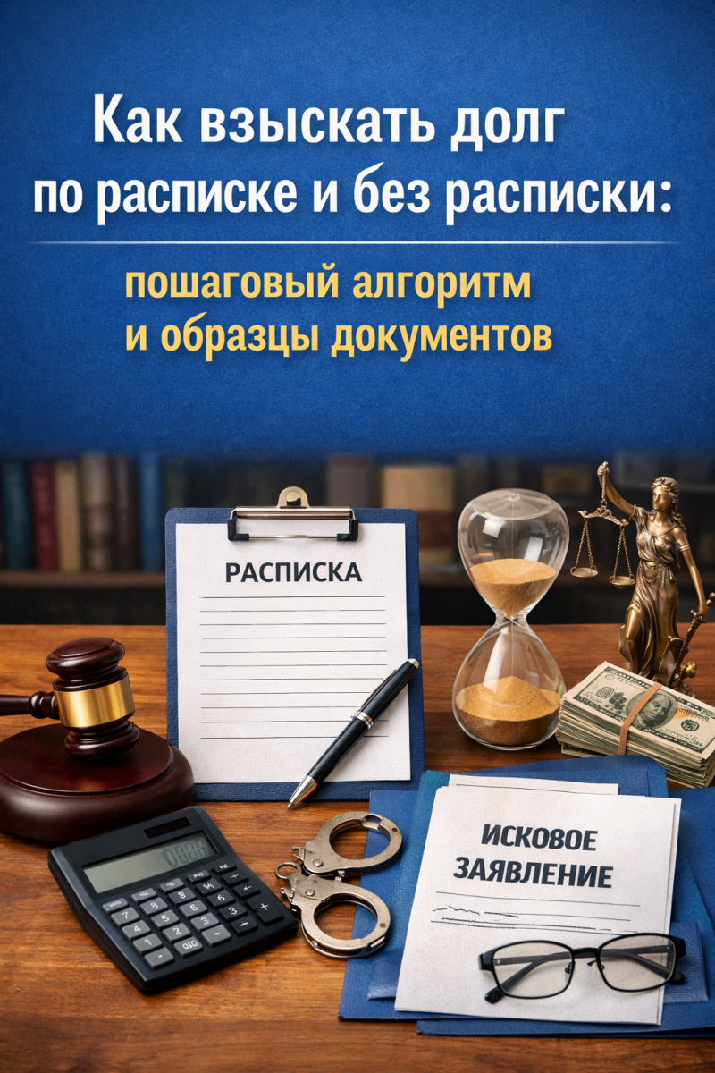 Как взыскать долг по расписке и без расписки: пошаговый алгоритм и образцы документов