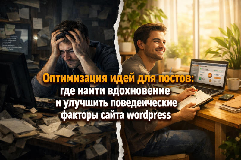 Оптимизация идей для постов: где найти вдохновение и улучшить поведенческие факторы сайта wordpress