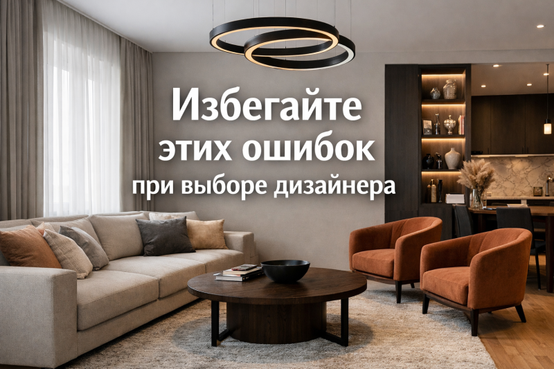 7 ошибок при выборе дизайнера интерьера в СПб