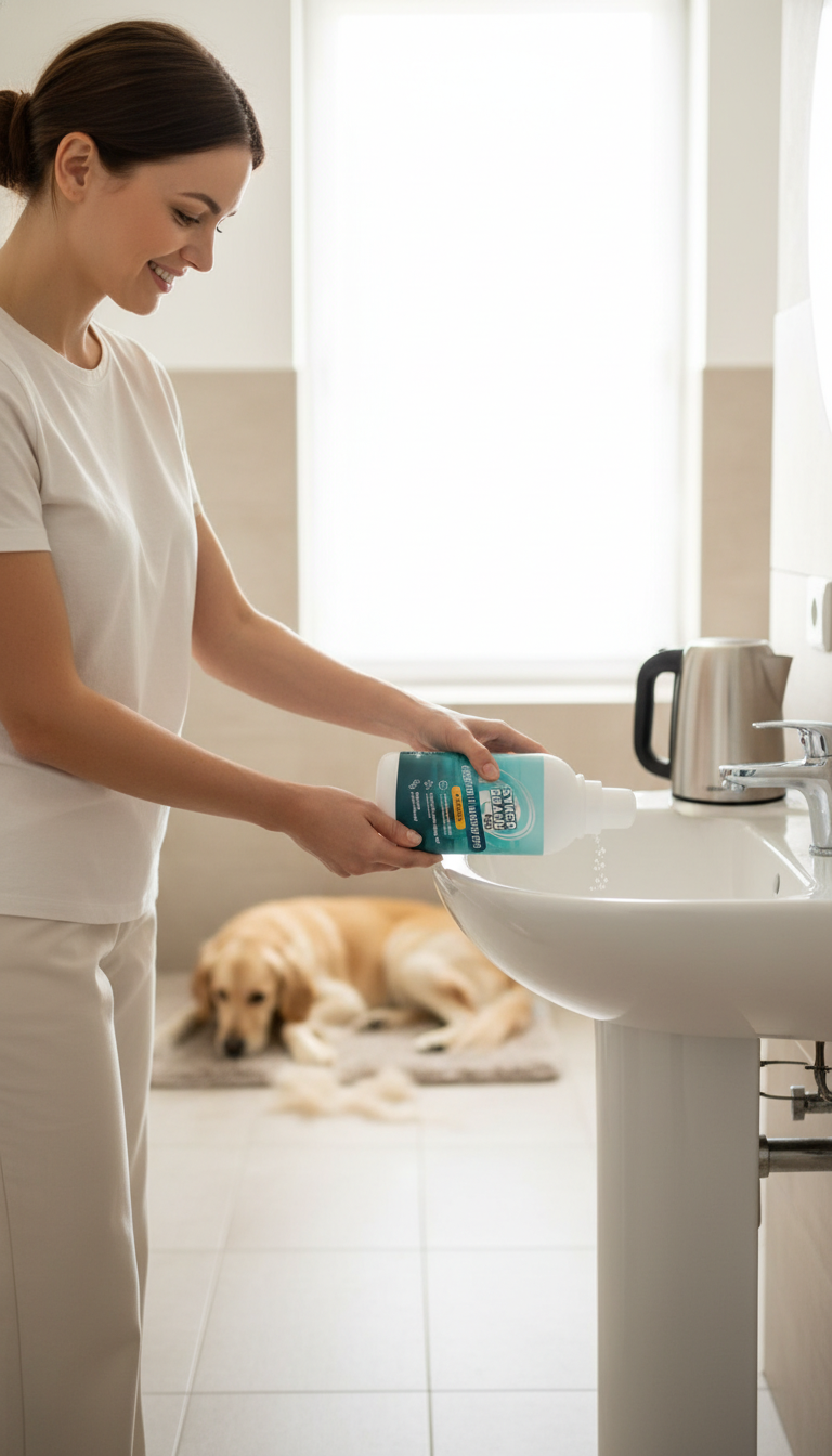 Шерсть питомца забила слив? Как безопасно очистить с SinerBraun