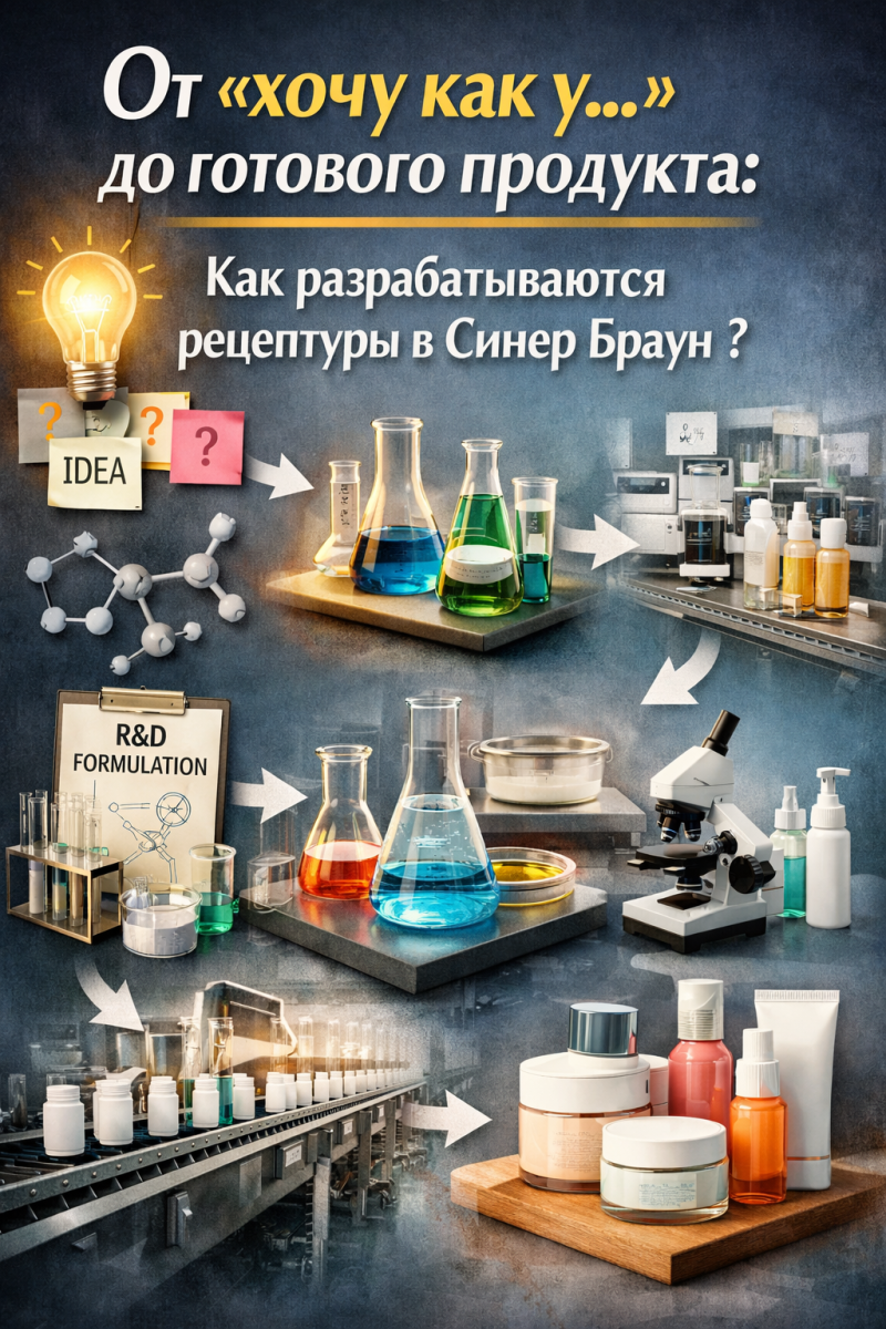От 'хочу как у...' до готового продукта: Как разрабатываются рецептуры в Синер Браун?