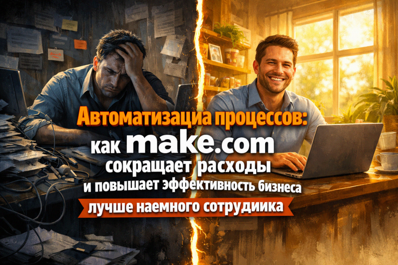 Автоматизация процессов: как make.com сокращает расходы и повышает эффективность бизнеса лучше наемного сотрудника