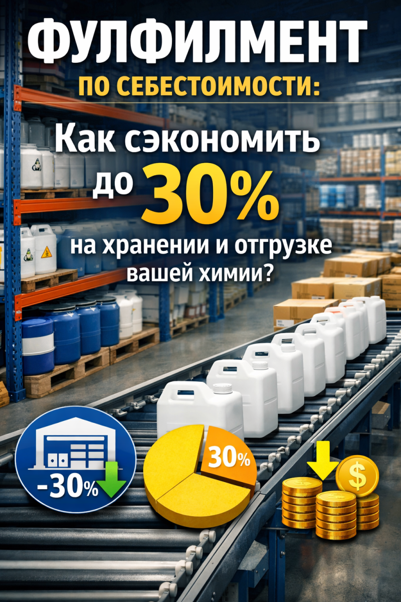 Фулфилмент по себестоимости: Как сэкономить до 30% на хранении и отгрузке вашей химии?
