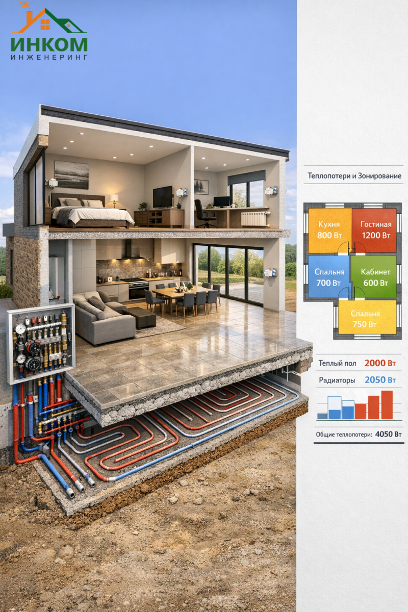 Теплый пол или радиаторы: что выбрать для дома 300 м²