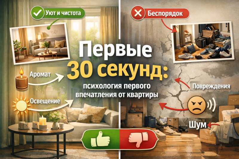 Первые 30 секунд: психология первого впечатления от квартиры