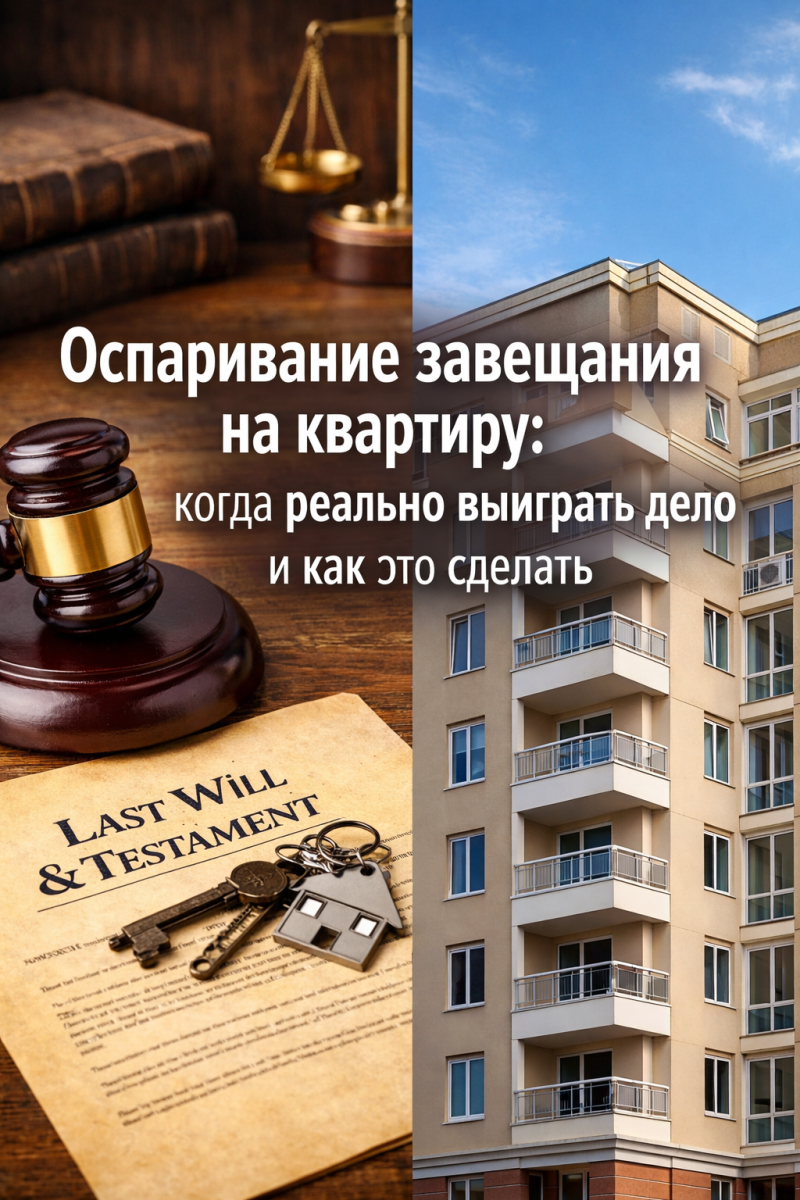 Оспаривание завещания на квартиру: когда реально выиграть дело и как это сделать