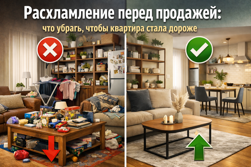 Расхламление перед продажей: что убрать, чтобы квартира стала дороже