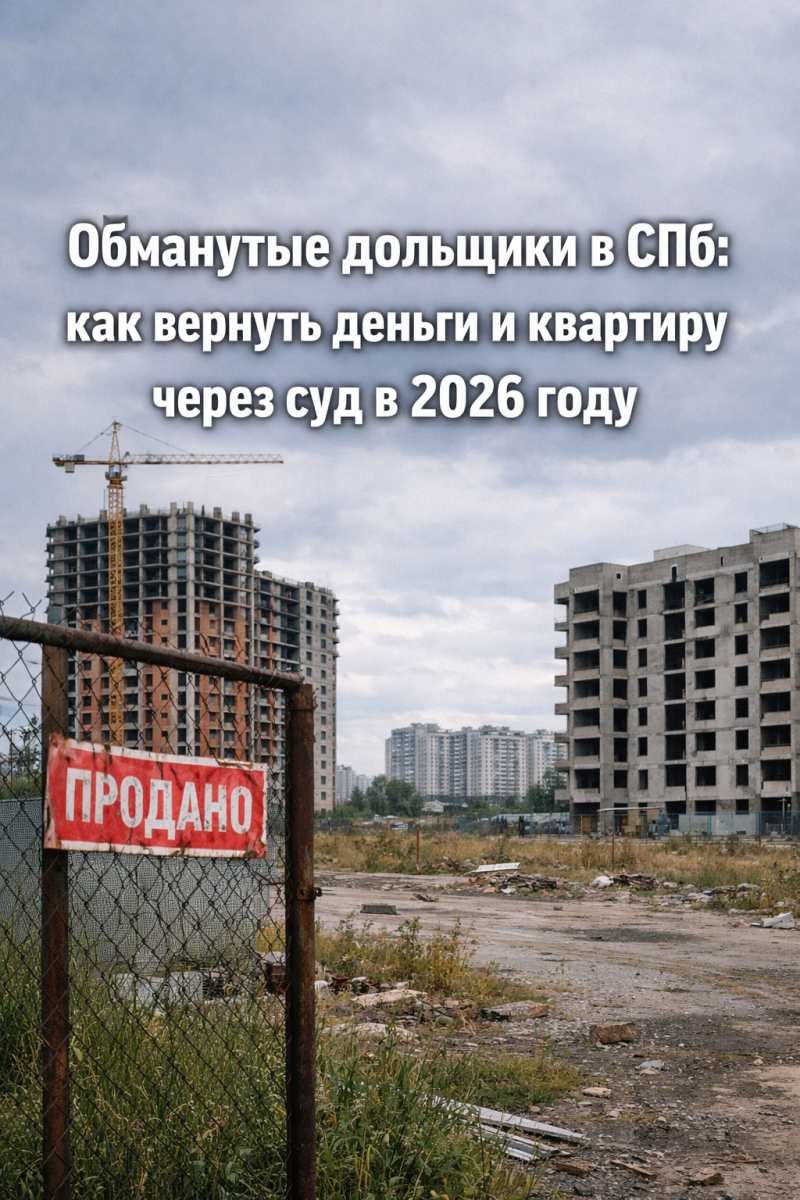 Обманутые дольщики в СПб: как вернуть деньги и квартиру через суд в 2026 году