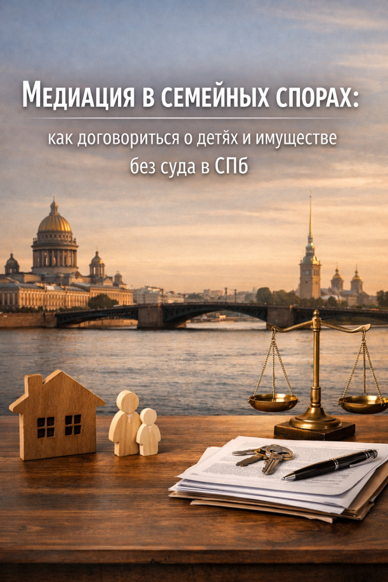 Медиация в семейных спорах: как договориться о детях и имуществе без суда в СПб