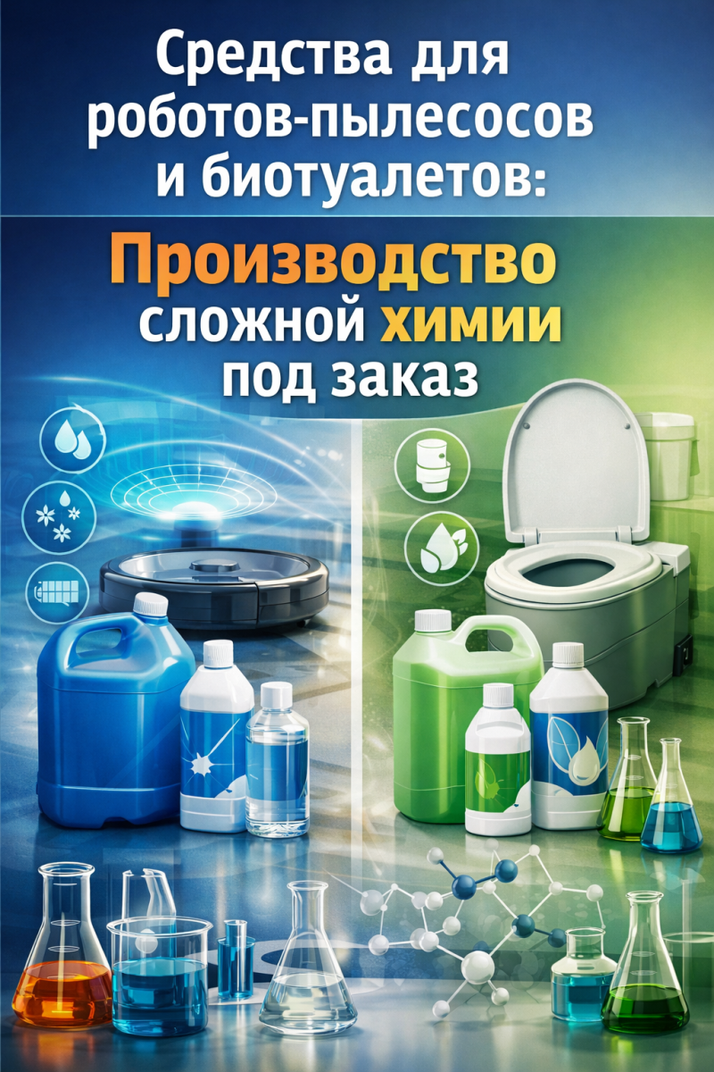 Средства для роботов-пылесосов и биотуалетов: Производство сложной химии под заказ