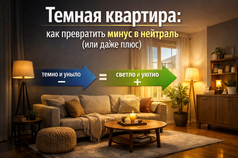 Темная квартира: как превратить минус в нейтраль (или даже плюс)