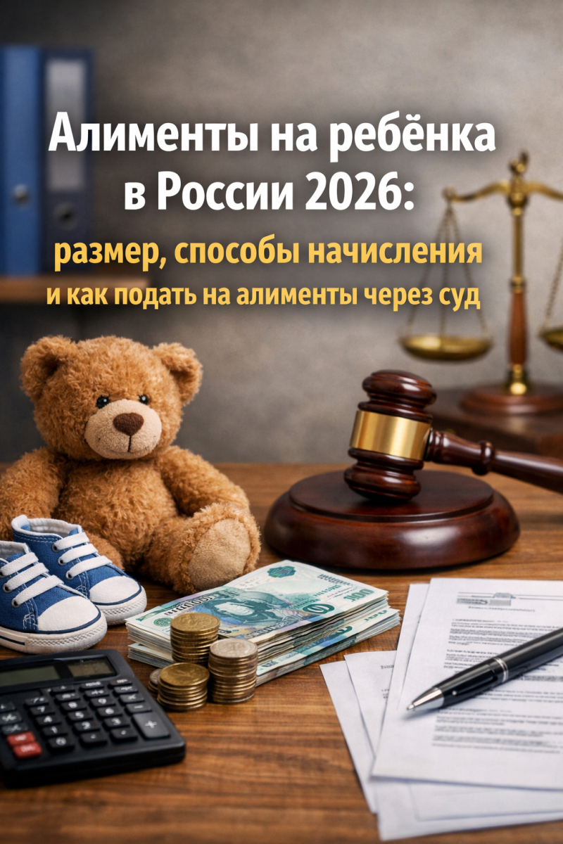 Алименты на ребёнка в России 2026: размер, способы начисления и как подать на алименты через суд