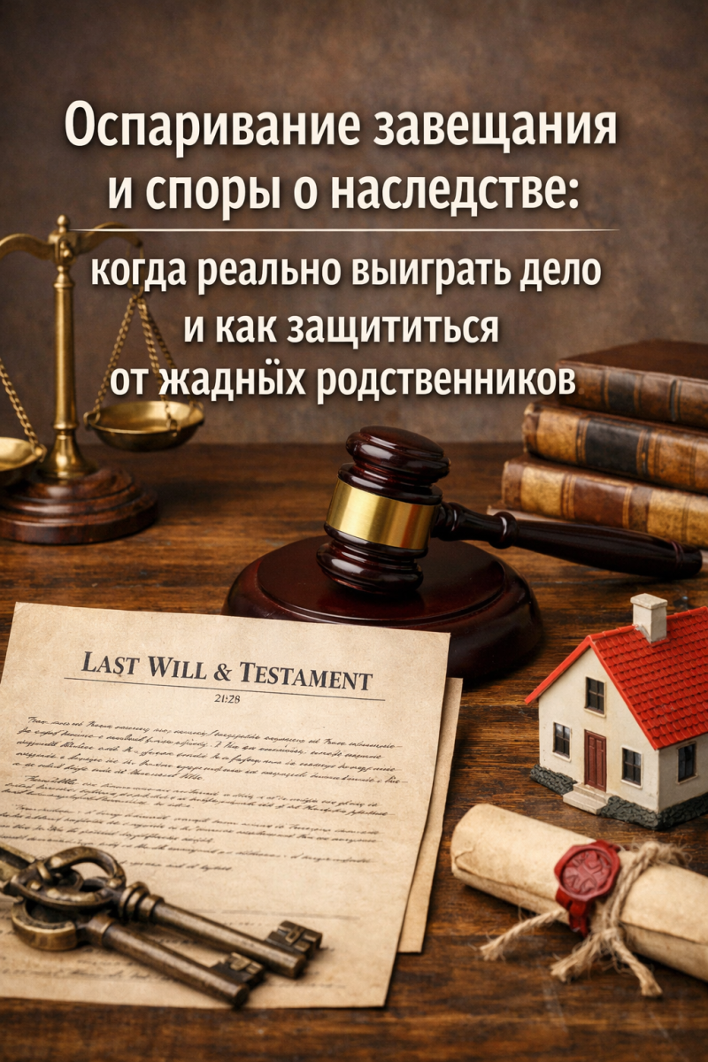 Оспаривание завещания и споры о наследстве: когда реально выиграть дело и как защититься от жадных родственников
