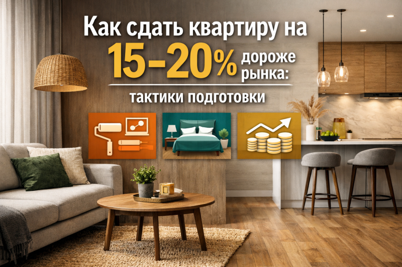 Как сдать квартиру на 15–20% дороже рынка: тактики подготовки