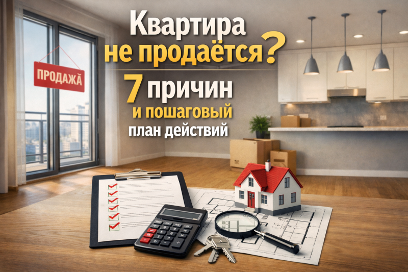 Квартира не продаётся? 7 причин и пошаговый план действий