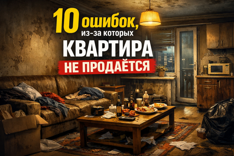 10 ошибок, из-за которых квартира не продаётся