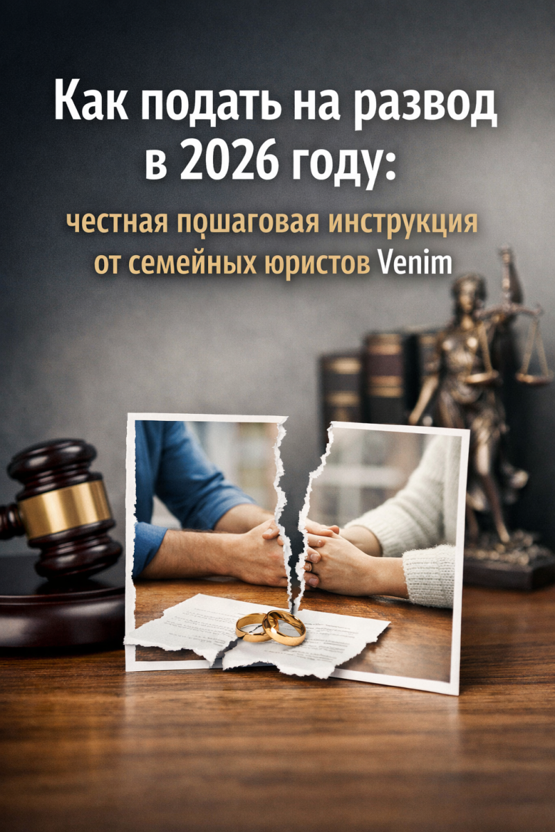 Как подать на развод в 2026 году: честная пошаговая инструкция от семейных юристов Venim