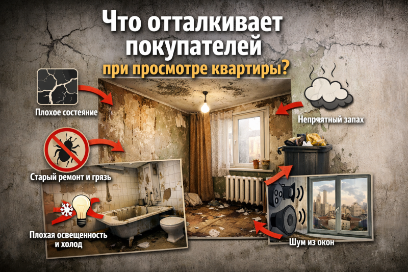Что отталкивает покупателей при просмотре квартиры?