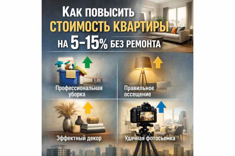 Как повысить стоимость квартиры на 5–15% без ремонта