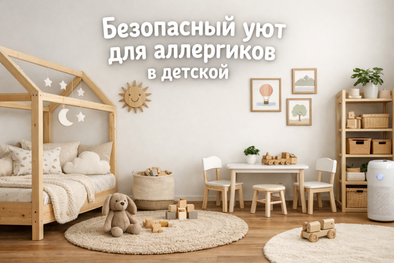 Дизайн для аллергиков: безопасные материалы для детской комнаты