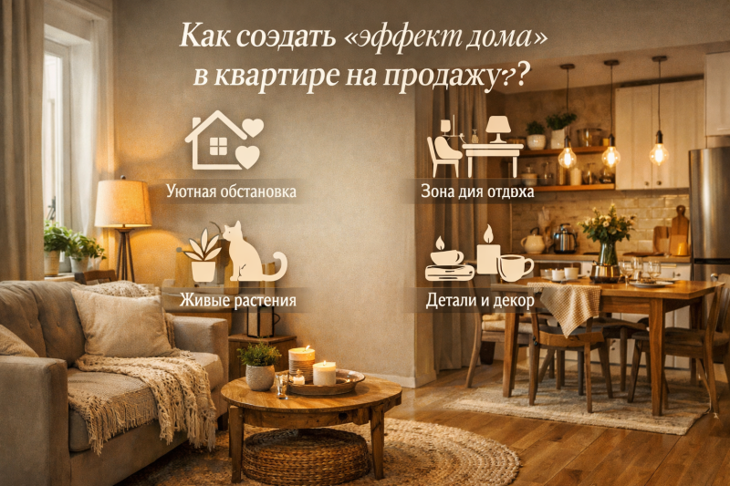 Как создать «эффект дома» в квартире на продажу?