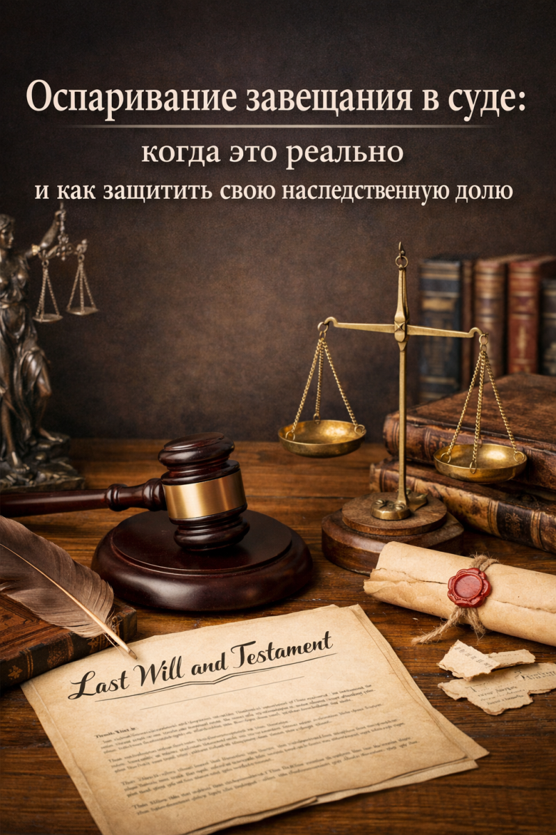 Оспаривание завещания в суде: когда это реально и как защитить свою наследственную долю