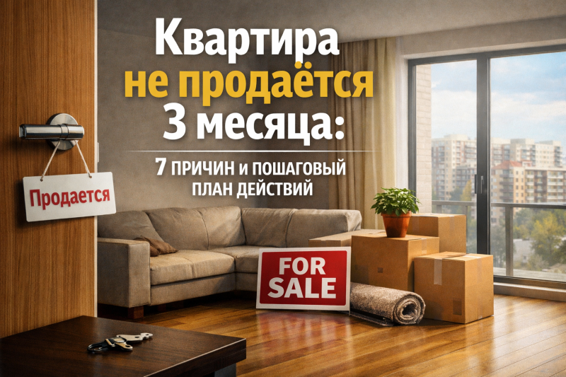 Квартира не продаётся 3 месяца: 7 причин и пошаговый план действий