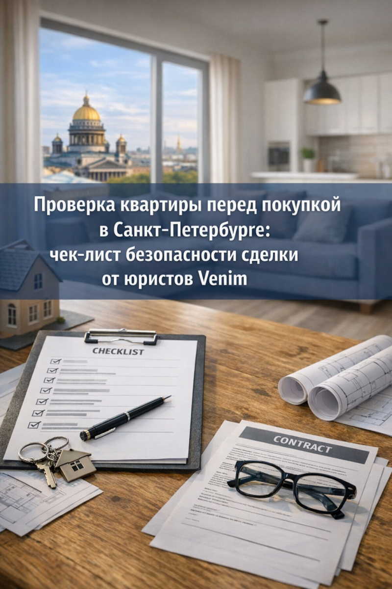 Проверка квартиры перед покупкой в Санкт‑Петербурге: чек-лист безопасности сделки от юристов Venim