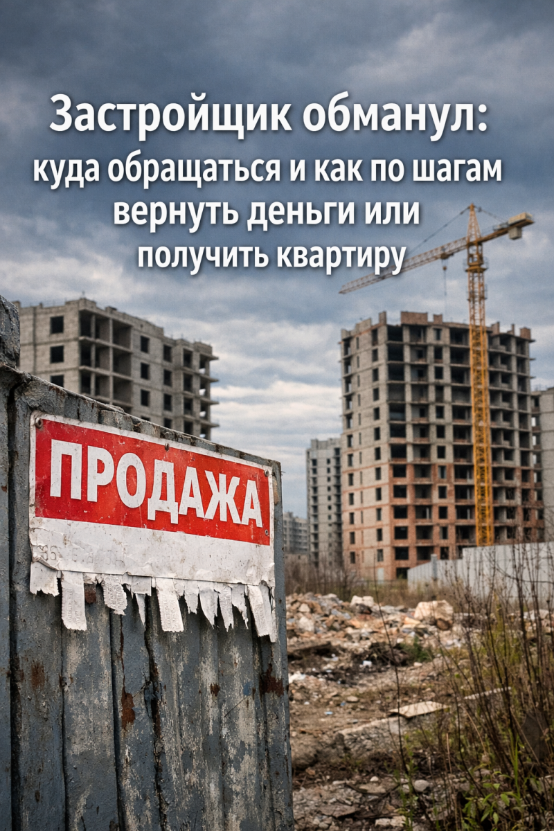 Застройщик обманул: куда обращаться и как по шагам вернуть деньги или получить квартиру