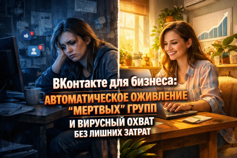 ВКонтакте для бизнеса: автоматическое оживление 'мертвых' групп и вирусный охват без лишних затрат
