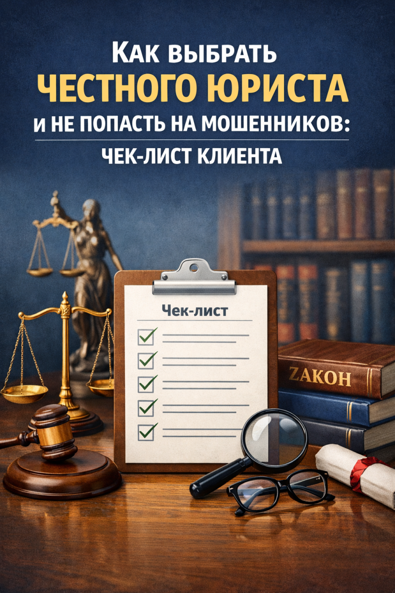 Как выбрать честного юриста и не попасть на мошенников: чек-лист клиента