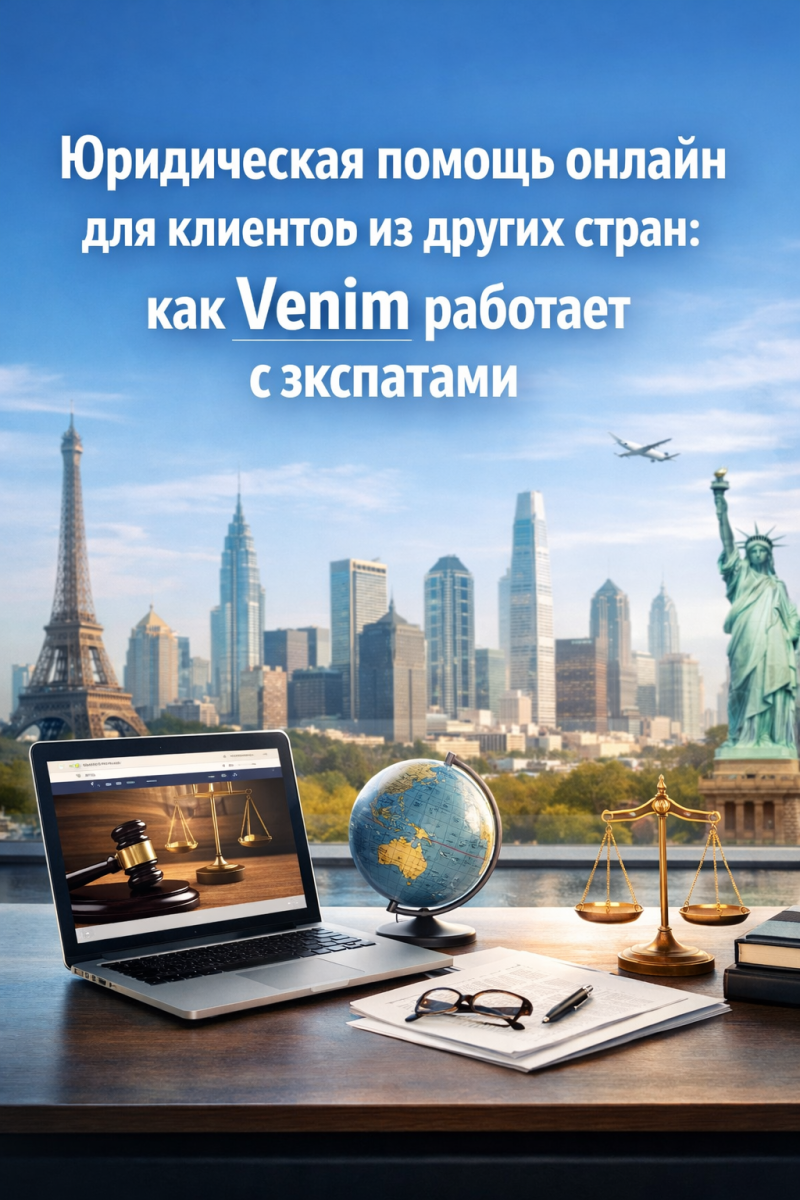 Юридическая помощь онлайн для клиентов из других стран: как Venim работает с экспатами