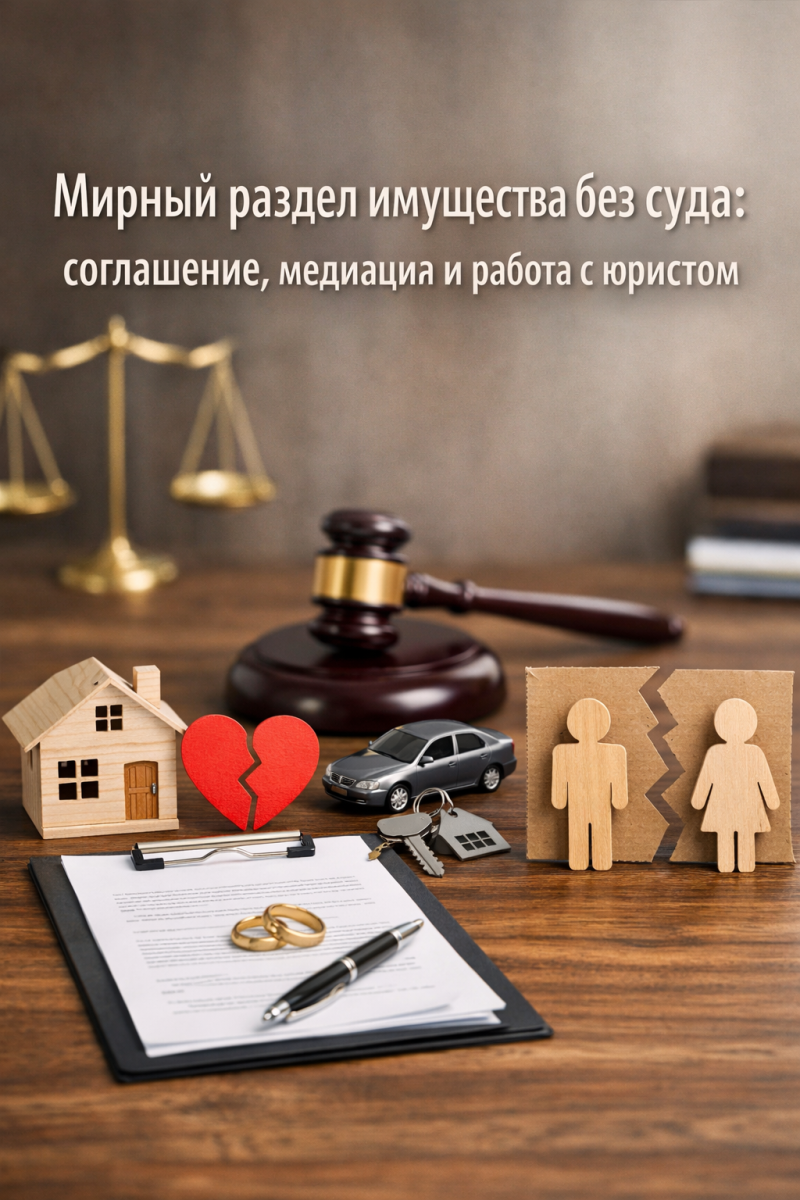 Мирный раздел имущества без суда: соглашение, медиация и работа с юристом