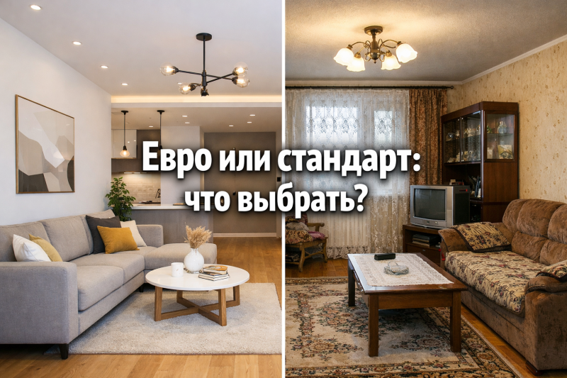 Какой ремонт выбрать: евро или стандарт?