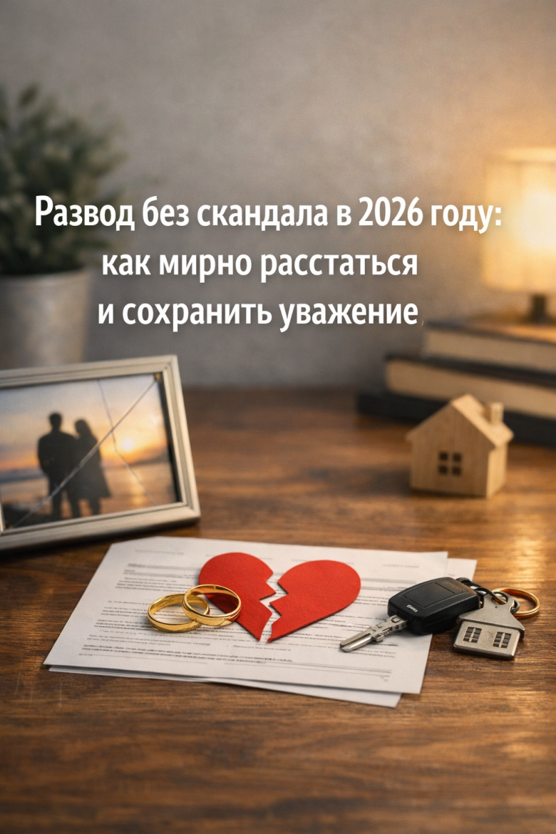 Развод без скандала в 2026 году: как мирно расстаться и сохранить уважение
