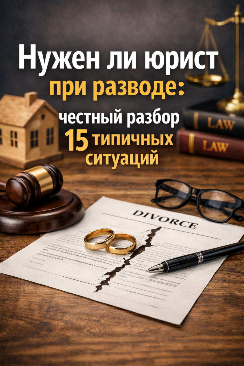 Нужен ли юрист при разводе: честный разбор 15 типичных ситуаций