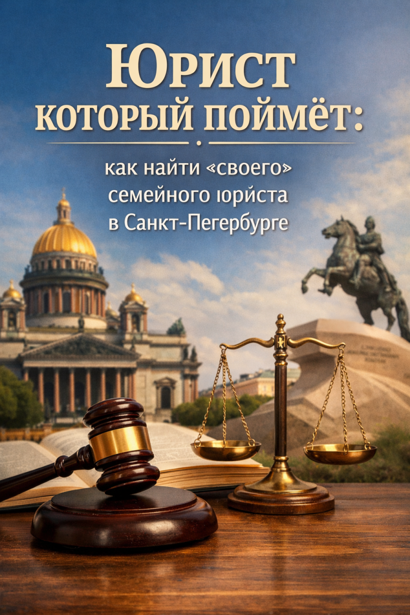 Юрист который поймёт: как найти «своего» семейного юриста в Санкт‑Петербурге
