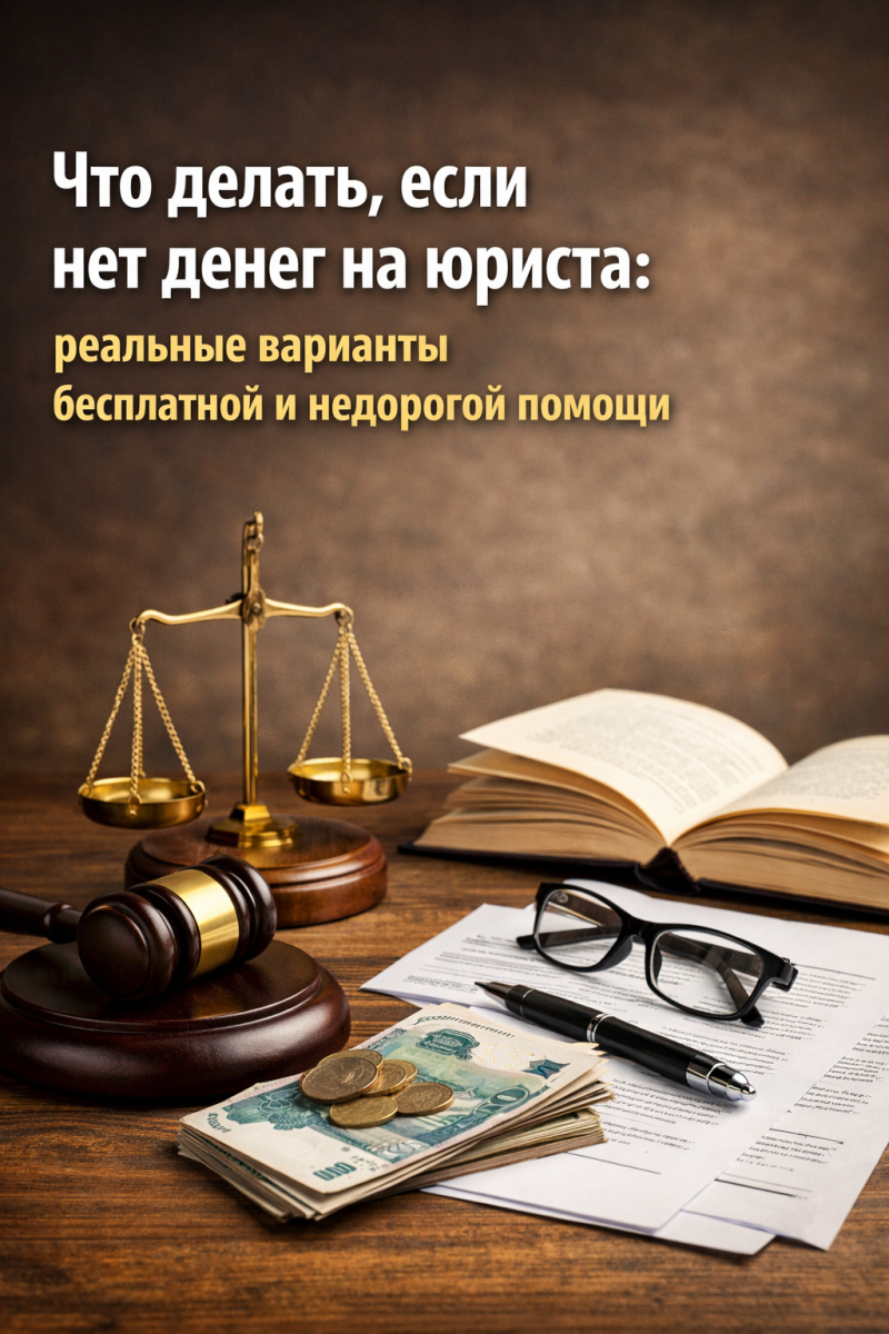 Что делать, если нет денег на юриста: реальные варианты бесплатной и недорогой помощи