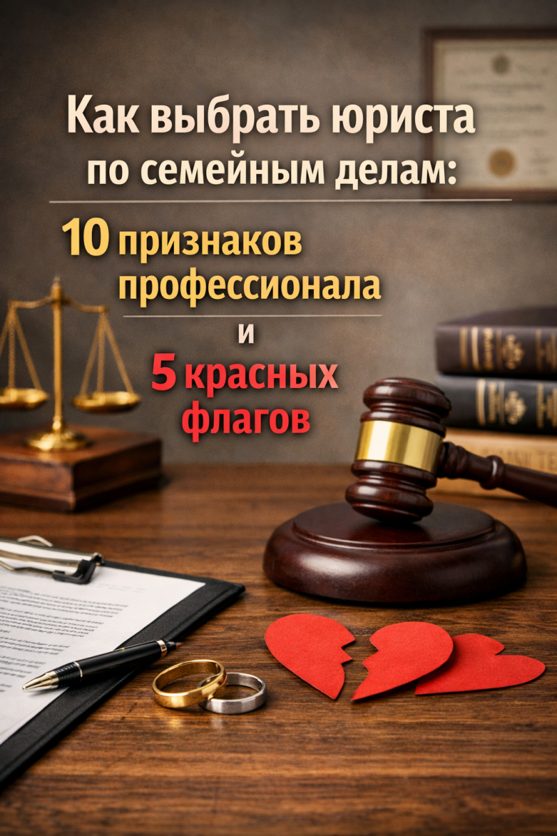 Как выбрать юриста по семейным делам: 10 признаков профессионала и 5 красных флагов