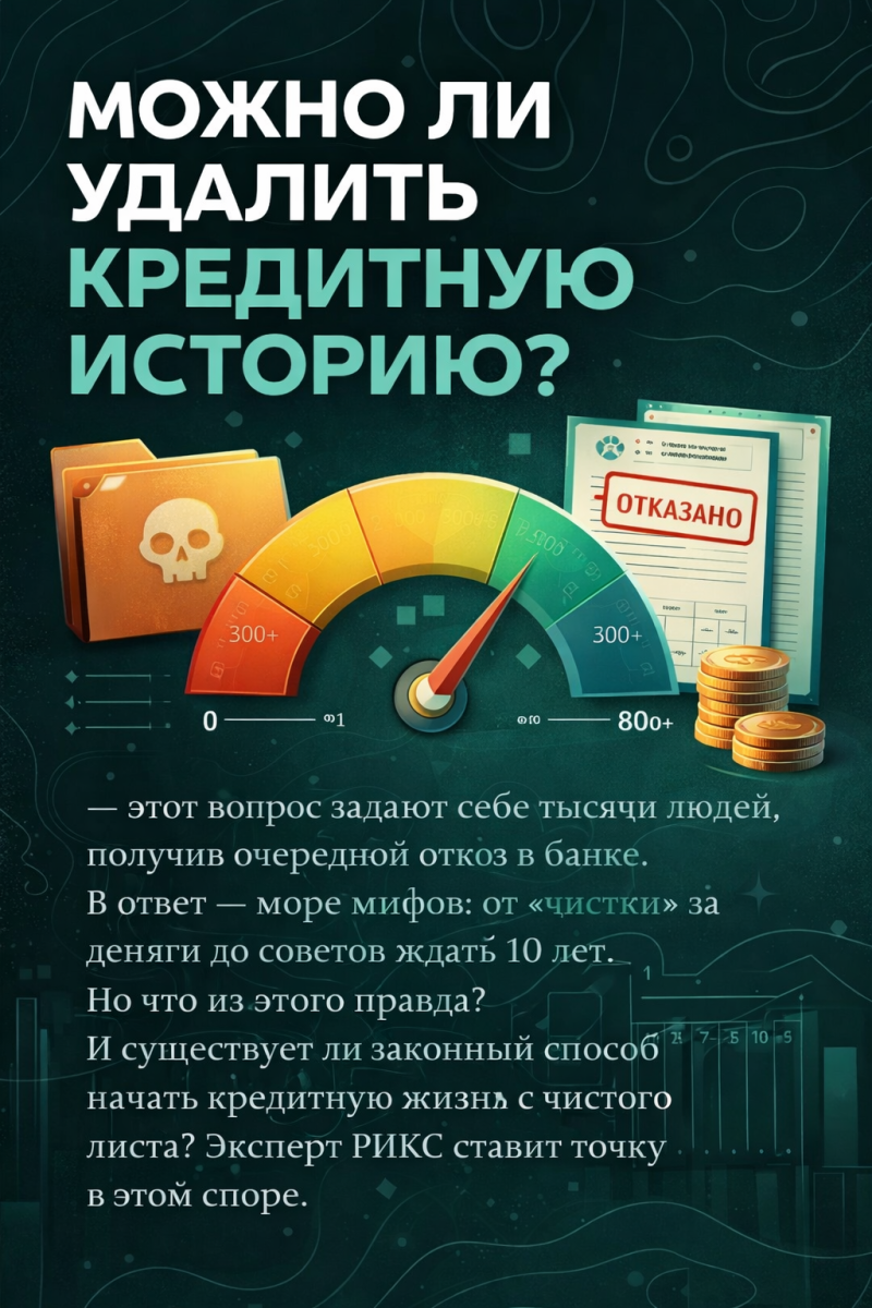Можно ли удалить кредитную историю в России — мифы и реальность от эксперта РИКС